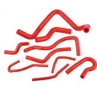 9pcs Kit de tuyaux de radiateur de voiture en silicone rouge pour Civic D15 D16 SOHC EG/EK 1992-2000