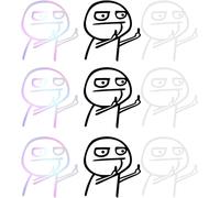 9pcs Medium Finger Stickers, Middle Finger Sticker, Creativity Car Sticker, Car Window Sticker, Anime Stickers, For Car, Motorcycle Decoration