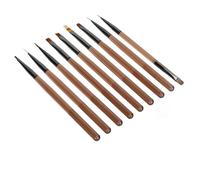 9pcs Nail Art Brushes Set pour le Vernis à Ongles en Gel - Brosse de Gel UV et Tips Tips Builder, Brosse de Peinture à Ongles café Translucide pour la Maison et l'utilisation du Salon