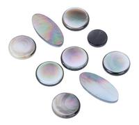 9Pcs Saxophone Button Pad Set Black and White Sax Key Button Musical Instrument Accessories for Alto Tenor Soprano Sax Replacement tenor