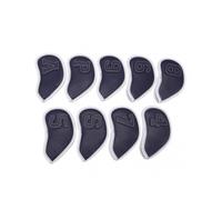 9Pcs/Set Golf Iron Head Covers Waterproof Sunscreen Golf Iron Covers Big Figures Protective SleevesBlue
