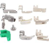 9pcs/Set Haushaltspresser Fuß Kit gerollt Saum Ausgleich Füße Set Accessoires für alte Pedal -Nähmaschine mit Schraube