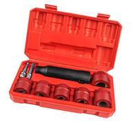 9PCS Wheel Hubs Studs Toolt Toolt Set Debris Metal Debris Remover Simple À Utiliser Pour L'entretien Des Goujons De Voiture Frees Of Rusts & Metal Remover
