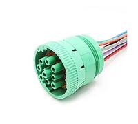 9Pin Deutsch Voiture Vert Circulaire Aviation Connecteur Électronique Faisceau De Câblage Compatible Avec La Piste J1939 HD16-9-1939S-P080 HD10-9-1939P-P080(9P Female)