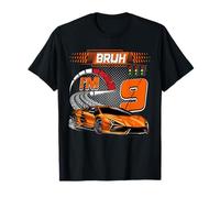 9th Birthday Bruh Racing Car Party Outfit 9 Year Old Boys T-Shirt