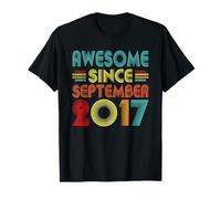 9th Birthday Idea Awesome Since September 2017 9 Years Old T-Shirt