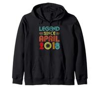 9th Birthday Idea Legend Since April 2018 9 Years Old Bday Sweat à Capuche