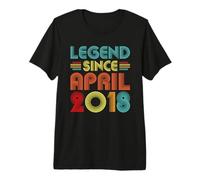 9th Birthday Idea Legend Since April 2018 9 Years Old Bday T-Shirt Haut de Gamme