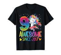 9th Birthday Unicorn Outfit for 9 Year Old Girls Since 2017 T-Shirt