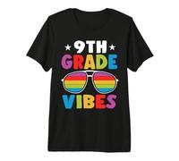9th Grade Back to School Sunglasses Vibes Retro First Day T-Shirt Haut de Gamme