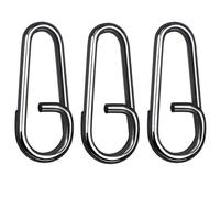 9Tong Acier Inoxydable Pêche Snap Eau Salée Haute Résistance Snap Émerillons Eau Douce Split Ovale 50pcs 106lb