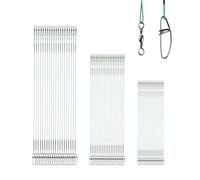 9Tong Bas de Ligne de Pêche Haute Résistance pour Eau Salée Bas de Ligne de Pêche en Acier Inoxydable pour Eau Douce Bas de Ligne Snap Rigs Nickel Noir 60pcs