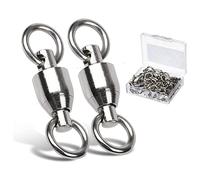 9Tong Emerillons Roulement à Billes Souder, Pêche émerillon Roulants Baril Connecteur Anneaux Solides Accrochage en Alliage 25pcs 276lbs