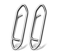 9Tong Haute résistance émerillons de pêche Eau salée Inoxydable Snap de pêche Connecteur Clip Snaps émerillons Leurre Clip Changement Rapide Blanc Nickel, 50pcs, 70lbs