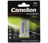 9V, HR6F22 accu NiMH avec 200mAh, Always Ready avec faible auto-décharge, accu prêt à l'emploi, idéal pour les lampes de poche, les appareils de mesure, etc.