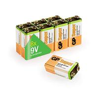 9V Super Alcaline par GP Batteries | Temps de Fonctionnement Extra Long| La Batterie Peut être utilisée dans Tous Les appareils compatibles 9V (boîte de 8)