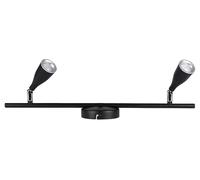 9W Double Tête Intérieur LED Lampe Murale, 4000K, 840lm, IP20, Noir -