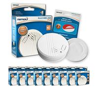 9x détecteur de fumée Nemaxx FL2 - détecteur de fumée de qualité et selon la norme EN 14604 Avec la technologie photoélectrique sensible + 9x Nemaxx NX1 patin auto adhésive pour détécteur de fumée