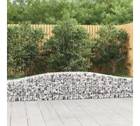 9x Paniers à Gabions Arqués 400x50x60/80 cm Fer Galvanisé Cages Jardin vidaXL