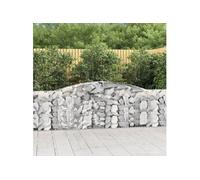 Paniers à gabions arqués 5 pcs 300x50x140/160 cm fer galvanisé gabion vidaXL