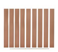 9x Panneau Clôture Remplacement WPC 170 cm Marron Jardin Patio Terrasse vidaXL