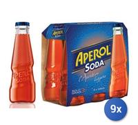 9x Stock Aperol Soda 125X6 Bouteille Gingerini Verre Transparente