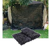 9x13m（29.5×42.6ft） Filet de Camouflage Noir - Filet d’Ombrage Extérieur Résistant - Protection Solaire & Voile d'Ombrage Anti-UV - Différentes Tailles, Couleurs - Terrasse, Pergola, Jardin