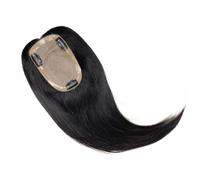 9x14 cm Topper de cheveux humains droits for les femmes, clips de base en soie respirante dans le postiche Hair Extensions Pièces Wigs(12 inch)