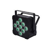 9X18W RGBAW UV alimenté par Batterie LED Plat par lumière LED Mince par Peut DJ LED Montant