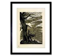 9x7 '' HEATHCLIFF Wuthering Heights Bronte Black White Framed Art Print F97X769