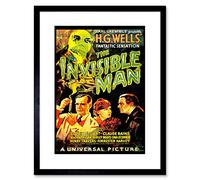 9x7 '' Movie Film Invisible Man HG Wells Classic Horror Framed Art Print F97X545
