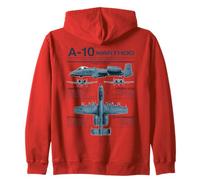 A-10 Warthog Military Jet Spec Infographie Bleu foncé Sweat à Capuche