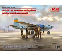 A-26C-15 Invader With Pilots Et au Sol Personnel 1:48 Plastique Model Kit Icm