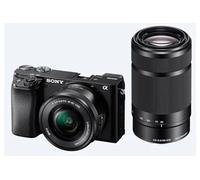 Appareil photo hybride Sony Alpha A6100 noir + objectif Sony E PZ 16-50 mm f/3.5-5.6 OSS + objectif Sony E 55-210 mm f/4.5-6.3 OSS Noir