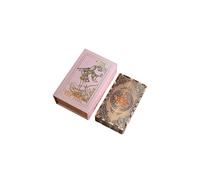 (A)78 Cartes de Tarot avec Guide, PVC Waterproof Anti-Wrinkle Luxury Gold Foil Classic Rider Waite Tarot Cards Deck with Exquisite Box for Beginners a