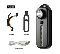 A 800mAh Battery Type-C Rechargeable Lampe de travail stroboscopique à clip de poitrine clignotant LED, lampe de poche à iode, lampe d'extérieur, rouge, bleu, aste par USB, police de la circulation, i