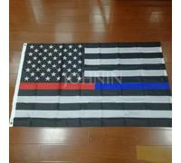 A 90x150 Cm Drapeau Ama De Police De Premier Secours, En Polyester, 3x5 Pieds, Fine Ligne Bleue Drapeau Haute Qualité ""Nipseyteko