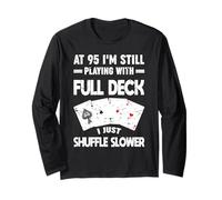 À 95 Ans, Je Joue Toujours avec Un Joueur Shuffle Full Deck Manche Longue