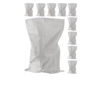 A&A SUPPLIES UK Lot de 10 grands sacs poubelle tissés pour gravats blancs de 60 x 100 cm - Sacs à déchets de jardin robustes en polypropylène PP DIY blanc Jumbo 61,5 x 99,1 cm