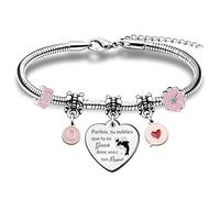 A à Z Lettre Bracelets Émail Breloques Citations Inspirantes 26 Alphabets Perles Cadeaux NoëL Amie Collègue Anniversaire Appréciation Bijoux Soeur Fille Diplôme Souvenir Femme Saint-Valentin (O)