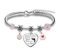A à Z Lettre Bracelets Émail Breloques Citations Inspirantes 26 Alphabets Perles Cadeaux NoëL Amie Collègue Anniversaire Appréciation Bijoux Soeur Fille Diplôme Souvenir Femme Saint-Valentin (K)