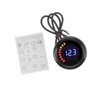 A ABSOPRO 2" 52Mm Tension Dc 12V Jauge De Tension Numérique à Led Colorée 8-18V 1 Pc Câble Universel Jauge De Tension De Voiture Noir Blanc Bleu Remplacement d'article