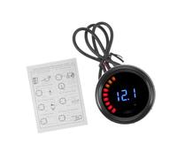 A ABSOPRO 2" 52Mm Tension Dc 12V Jauge De Tension Numérique Et Analogique Colorée 8-18V 1 Pc Câble Universel Jauge De Tension De Voiture Noir Noir Bleu Remplacement d'article