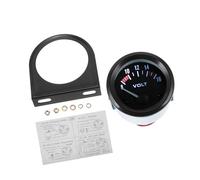 A ABSOPRO 2" 52Mm Tension De 12V Jauge De Tension Lumière Blanche Voltmètre Analogique 8-16V Avec Capteur Et Support Universel Jauge De Tension De Voiture Noir Noir Blanc, Rouge Remplacement