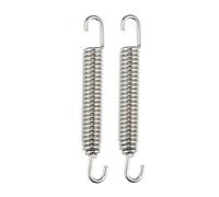 A ABSOPRO 2 Pcs Échappement Tuyau Ressort pour Motos 80mm 3.15" Couleur Argent