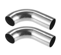 A ABSOPRO 2 pcs Plier Coude Tuyau Tube, 0.98" OD 90° DIY Échappement Tuyau pour Voiture