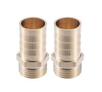 A ABSOPRO 2 Pcs Raccord Cannelé 1/2" BSP Mâle Fil Raccord Laiton 19mm Connecteur Tuyau