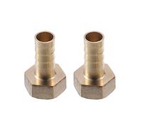 A ABSOPRO 2 Pcs Raccord Cannelé 3/8 BSP Femelle Filetage Raccord Laiton 10mm Connecteur Tuyau
