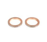 A ABSOPRO 2pcs Échappement Tuyau Silencieuxe Silencieuxe Joint Kit Cuivre Joints