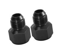 A ABSOPRO 2pcs Voiture Femelle AN10 à Mâle AN8 Flamme Réducteur Raccord Adaptateur Noir Remplacement d'article